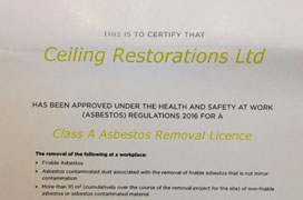 Cass A Certified Asbestos removal